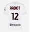 Strój piłkarski AC Milan Adrien Rabiot #12 Koszulka Wyjazdowej damskie 2026-27 Krótki Rękaw Strój piłkarski AC Milan Adrien Rabiot #12 Koszulka Wyjazdowej damskie 2026-27 Krótki Rękaw