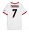 Strój piłkarski AC Milan Alvaro Morata #7 Koszulka Wyjazdowej damskie 2024-25 Krótki Rękaw