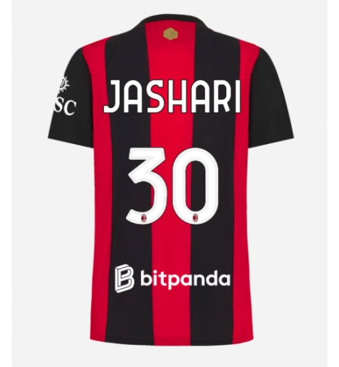 Strój piłkarski AC Milan Ardon Jashari #30 Koszulka Podstawowej damskie 2026-27 Krótki Rękaw Strój piłkarski AC Milan Ardon Jashari #30 Koszulka Podstawowej damskie 2026-27 Krótki Rękaw