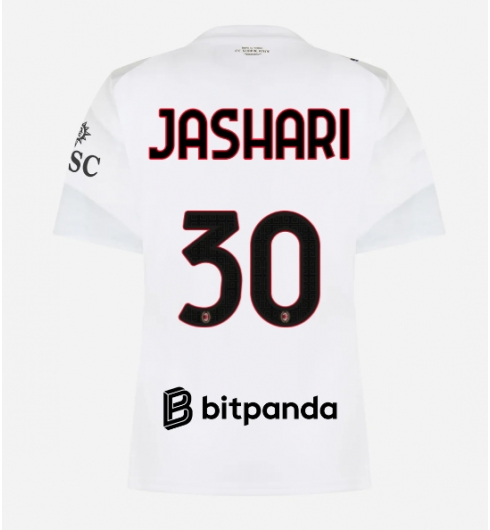Strój piłkarski AC Milan Ardon Jashari #30 Koszulka Wyjazdowej damskie 2026-27 Krótki Rękaw Strój piłkarski AC Milan Ardon Jashari #30 Koszulka Wyjazdowej damskie 2026-27 Krótki Rękaw