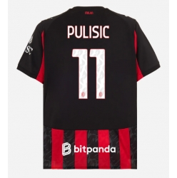 Strój piłkarski AC Milan Christian Pulisic #11 Koszulka Podstawowej 2025-26 Krótki Rękaw