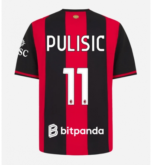 Strój piłkarski AC Milan Christian Pulisic #11 Koszulka Podstawowej 2026-27 Krótki Rękaw Strój piłkarski AC Milan Christian Pulisic #11 Koszulka Podstawowej 2026-27 Krótki Rękaw