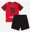Strój piłkarski AC Milan Christian Pulisic #11 Koszulka Podstawowej dziecięce 2023-24 Krótki Rękaw (+ Krótkie spodenki)