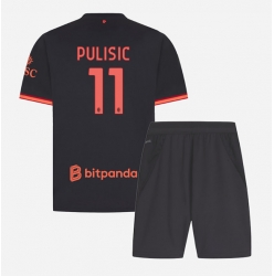 Strój piłkarski AC Milan Christian Pulisic #11 Koszulka Trzeciej dziecięce 2026-27 Krótki Rękaw (+ Krótkie spodenki)