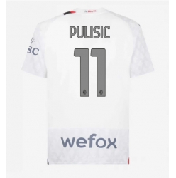 Strój piłkarski AC Milan Christian Pulisic #11 Koszulka Wyjazdowej 2023-24 Krótki Rękaw