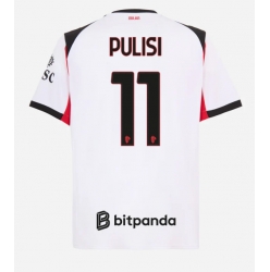 Strój piłkarski AC Milan Christian Pulisic #11 Koszulka Wyjazdowej 2025-26 Krótki Rękaw