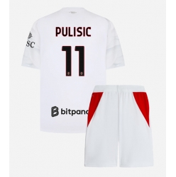 Strój piłkarski AC Milan Christian Pulisic #11 Koszulka Wyjazdowej dziecięce 2026-27 Krótki Rękaw (+ Krótkie spodenki)