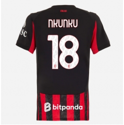Strój piłkarski AC Milan Christopher Nkunku #18 Koszulka Podstawowej damskie 2025-26 Krótki Rękaw
