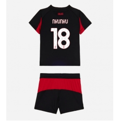 Strój piłkarski AC Milan Christopher Nkunku #18 Koszulka Podstawowej dziecięce 2025-26 Krótki Rękaw (+ Krótkie spodenki)