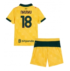 Strój piłkarski AC Milan Christopher Nkunku #18 Koszulka Trzeciej dziecięce 2025-26 Krótki Rękaw (+ Krótkie spodenki)