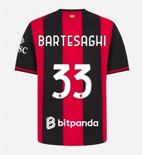 Strój piłkarski AC Milan Davide Bartesaghi #33 Koszulka Podstawowej 2026-27 Krótki Rękaw Strój piłkarski AC Milan Davide Bartesaghi #33 Koszulka Podstawowej 2026-27 Krótki Rękaw