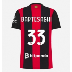 Strój piłkarski AC Milan Davide Bartesaghi #33 Koszulka Podstawowej damskie 2026-27 Krótki Rękaw