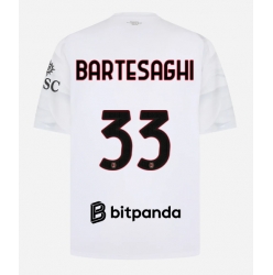 Strój piłkarski AC Milan Davide Bartesaghi #33 Koszulka Wyjazdowej 2026-27 Krótki Rękaw