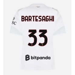 Strój piłkarski AC Milan Davide Bartesaghi #33 Koszulka Wyjazdowej damskie 2026-27 Krótki Rękaw