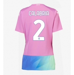 Strój piłkarski AC Milan Davide Calabria #2 Koszulka Trzeciej damskie 2023-24 Krótki Rękaw