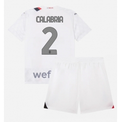 Strój piłkarski AC Milan Davide Calabria #2 Koszulka Wyjazdowej dziecięce 2023-24 Krótki Rękaw (+ Krótkie spodenki)
