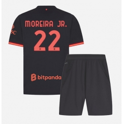 Strój piłkarski AC Milan Diego Moreira #22 Koszulka Trzeciej dziecięce 2026-27 Krótki Rękaw (+ Krótkie spodenki)