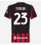 Strój piłkarski AC Milan Fikayo Tomori #23 Koszulka Podstawowej damskie 2025-26 Krótki Rękaw Strój piłkarski AC Milan Fikayo Tomori #23 Koszulka Podstawowej damskie 2025-26 Krótki Rękaw
