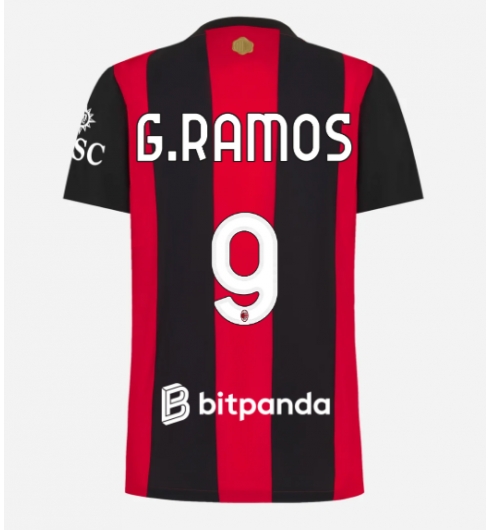 Strój piłkarski AC Milan Goncalo Ramos #9 Koszulka Podstawowej damskie 2026-27 Krótki Rękaw Strój piłkarski AC Milan Goncalo Ramos #9 Koszulka Podstawowej damskie 2026-27 Krótki Rękaw