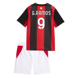 Strój piłkarski AC Milan Goncalo Ramos #9 Koszulka Podstawowej dziecięce 2026-27 Krótki Rękaw (+ Krótkie spodenki)