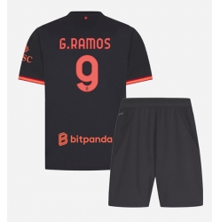 Strój piłkarski AC Milan Goncalo Ramos #9 Koszulka Trzeciej dziecięce 2026-27 Krótki Rękaw (+ Krótkie spodenki)