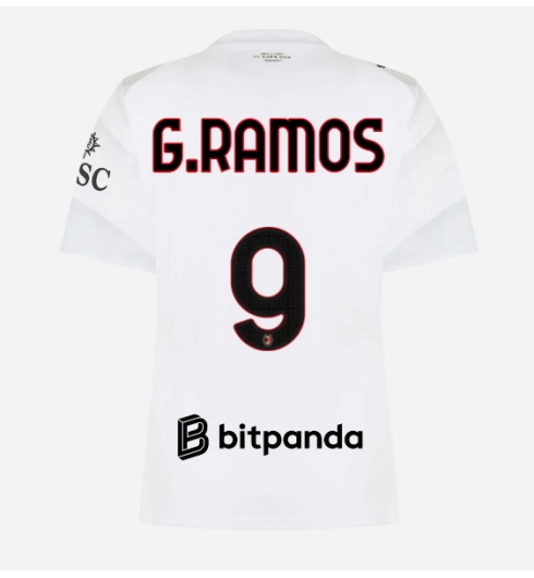 Strój piłkarski AC Milan Goncalo Ramos #9 Koszulka Wyjazdowej damskie 2026-27 Krótki Rękaw Strój piłkarski AC Milan Goncalo Ramos #9 Koszulka Wyjazdowej damskie 2026-27 Krótki Rękaw
