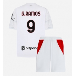 Strój piłkarski AC Milan Goncalo Ramos #9 Koszulka Wyjazdowej dziecięce 2026-27 Krótki Rękaw (+ Krótkie spodenki)