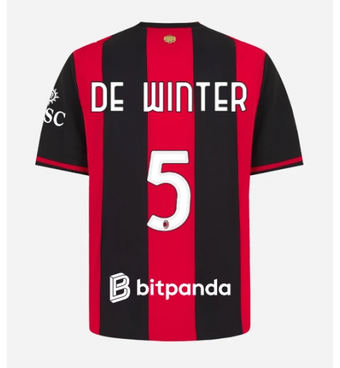 Strój piłkarski AC Milan Koni De Winter #5 Koszulka Podstawowej 2026-27 Krótki Rękaw Strój piłkarski AC Milan Koni De Winter #5 Koszulka Podstawowej 2026-27 Krótki Rękaw