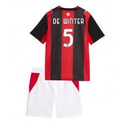 Strój piłkarski AC Milan Koni De Winter #5 Koszulka Podstawowej dziecięce 2026-27 Krótki Rękaw (+ Krótkie spodenki)