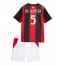 Strój piłkarski AC Milan Koni De Winter #5 Koszulka Podstawowej dziecięce 2026-27 Krótki Rękaw (+ Krótkie spodenki)