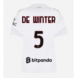 Strój piłkarski AC Milan Koni De Winter #5 Koszulka Wyjazdowej damskie 2026-27 Krótki Rękaw