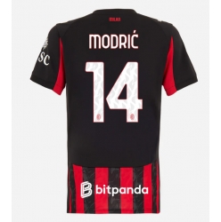 Strój piłkarski AC Milan Luka Modric #14 Koszulka Podstawowej damskie 2025-26 Krótki Rękaw