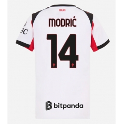 Strój piłkarski AC Milan Luka Modric #14 Koszulka Wyjazdowej damskie 2025-26 Krótki Rękaw