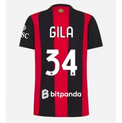 Strój piłkarski AC Milan Mario Gila #34 Koszulka Podstawowej damskie 2026-27 Krótki Rękaw