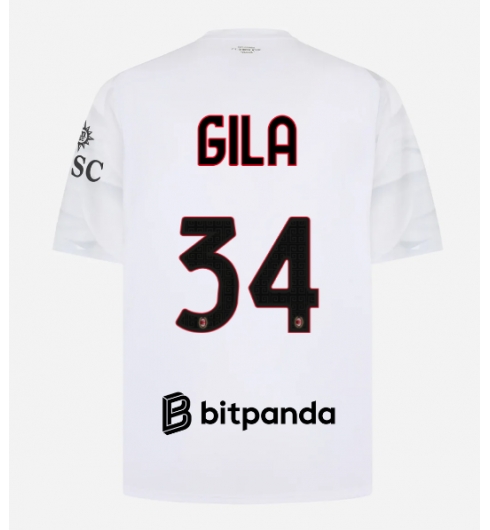 Strój piłkarski AC Milan Mario Gila #34 Koszulka Wyjazdowej 2026-27 Krótki Rękaw Strój piłkarski AC Milan Mario Gila #34 Koszulka Wyjazdowej 2026-27 Krótki Rękaw