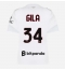Strój piłkarski AC Milan Mario Gila #34 Koszulka Wyjazdowej damskie 2026-27 Krótki Rękaw