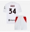 Strój piłkarski AC Milan Mario Gila #34 Koszulka Wyjazdowej dziecięce 2026-27 Krótki Rękaw (+ Krótkie spodenki)