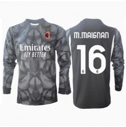 Strój piłkarski AC Milan Mike Maignan #16 Bramkarskie Koszulka Podstawowej 2024-25 Długi Rękaw