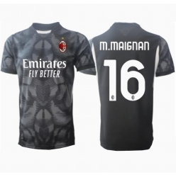 Strój piłkarski AC Milan Mike Maignan #16 Bramkarskie Koszulka Podstawowej 2024-25 Krótki Rękaw