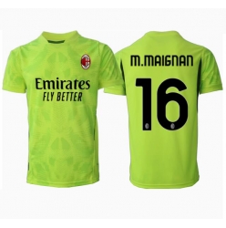 Strój piłkarski AC Milan Mike Maignan #16 Bramkarskie Koszulka Trzeciej 2024-25 Krótki Rękaw