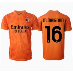 Strój piłkarski AC Milan Mike Maignan #16 Bramkarskie Koszulka Wyjazdowej 2024-25 Krótki Rękaw