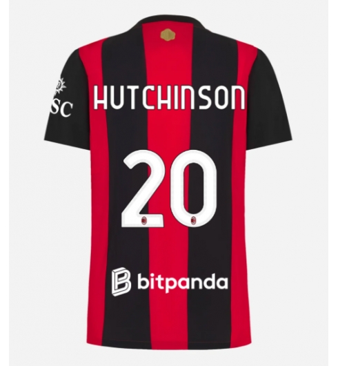 Strój piłkarski AC Milan Omari Hutchinson #20 Koszulka Podstawowej damskie 2026-27 Krótki Rękaw Strój piłkarski AC Milan Omari Hutchinson #20 Koszulka Podstawowej damskie 2026-27 Krótki Rękaw
