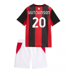 Strój piłkarski AC Milan Omari Hutchinson #20 Koszulka Podstawowej dziecięce 2026-27 Krótki Rękaw (+ Krótkie spodenki)