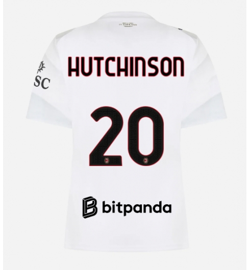 Strój piłkarski AC Milan Omari Hutchinson #20 Koszulka Wyjazdowej damskie 2026-27 Krótki Rękaw Strój piłkarski AC Milan Omari Hutchinson #20 Koszulka Wyjazdowej damskie 2026-27 Krótki Rękaw