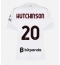 Strój piłkarski AC Milan Omari Hutchinson #20 Koszulka Wyjazdowej damskie 2026-27 Krótki Rękaw Strój piłkarski AC Milan Omari Hutchinson #20 Koszulka Wyjazdowej damskie 2026-27 Krótki Rękaw