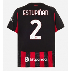 Strój piłkarski AC Milan Pervis Estupinan #2 Koszulka Podstawowej 2025-26 Krótki Rękaw