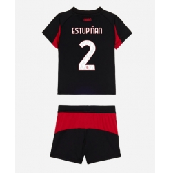 Strój piłkarski AC Milan Pervis Estupinan #2 Koszulka Podstawowej dziecięce 2025-26 Krótki Rękaw (+ Krótkie spodenki)