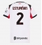 Strój piłkarski AC Milan Pervis Estupinan #2 Koszulka Wyjazdowej damskie 2025-26 Krótki Rękaw