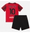 Strój piłkarski AC Milan Rafael Leao #10 Koszulka Podstawowej dziecięce 2023-24 Krótki Rękaw (+ Krótkie spodenki)