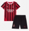 Strój piłkarski AC Milan Rafael Leao #10 Koszulka Podstawowej dziecięce 2024-25 Krótki Rękaw (+ Krótkie spodenki)
